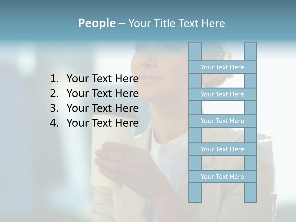 Businesswoman One Success PowerPoint Template