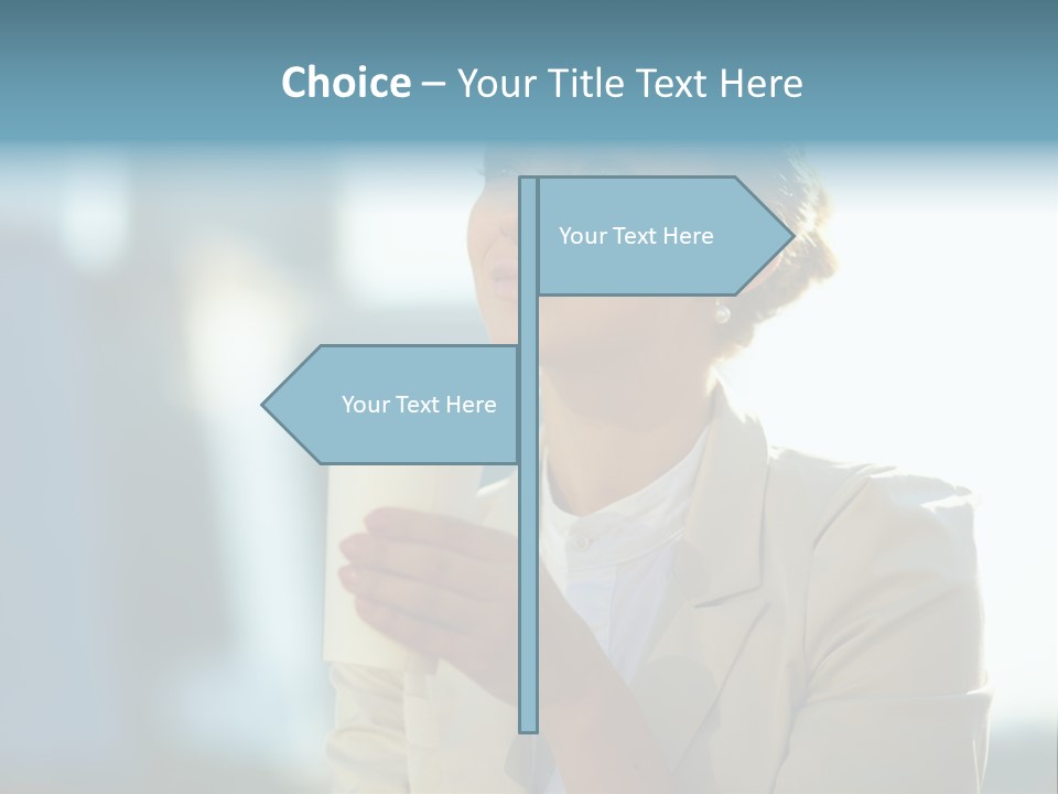 Businesswoman One Success PowerPoint Template