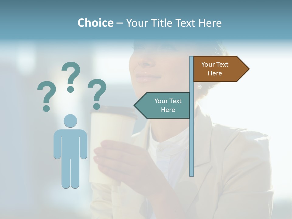 Businesswoman One Success PowerPoint Template