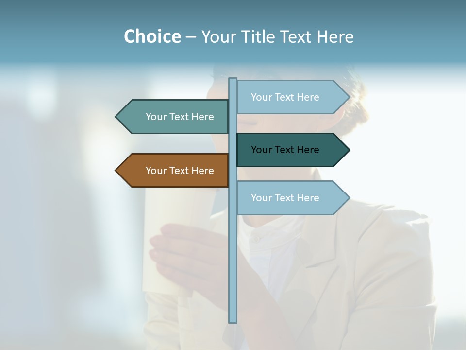 Businesswoman One Success PowerPoint Template