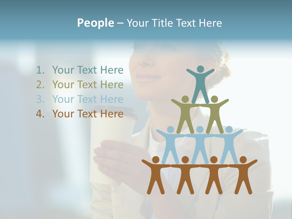 Businesswoman One Success PowerPoint Template