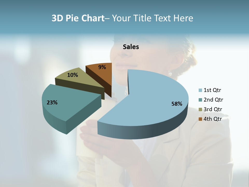 Businesswoman One Success PowerPoint Template