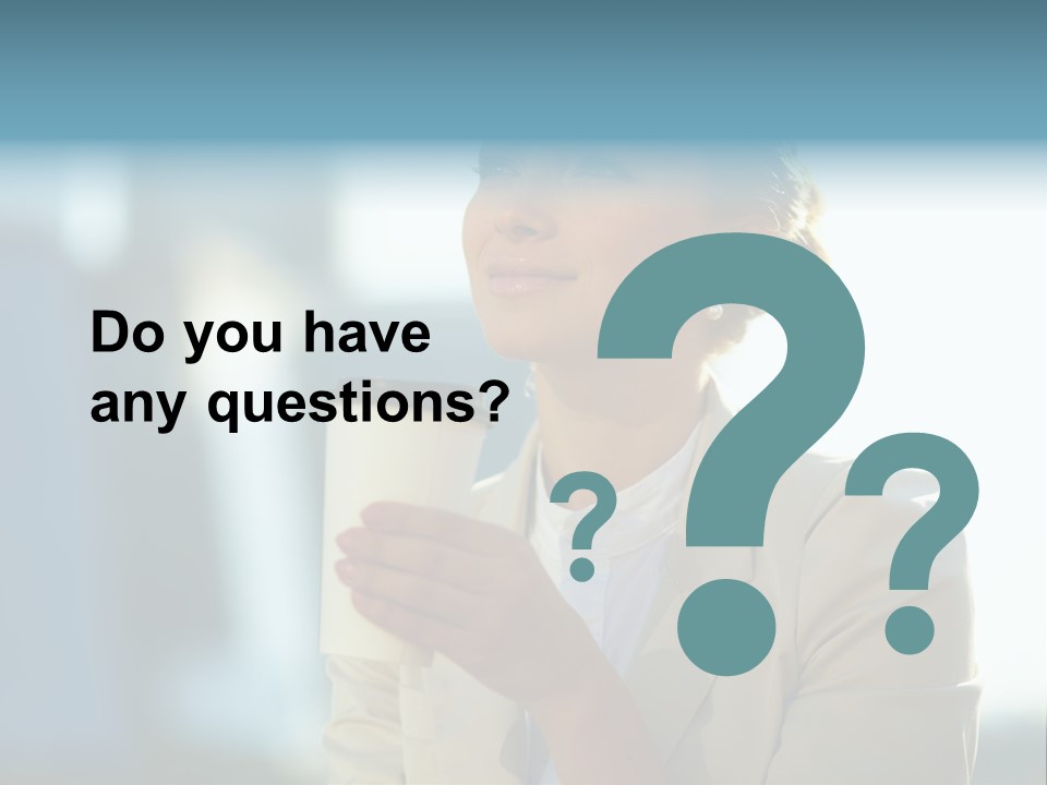 Businesswoman One Success PowerPoint Template