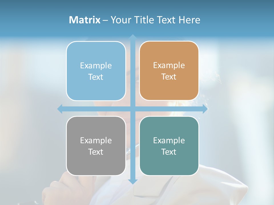 Bright Smiling Businesswoman PowerPoint Template