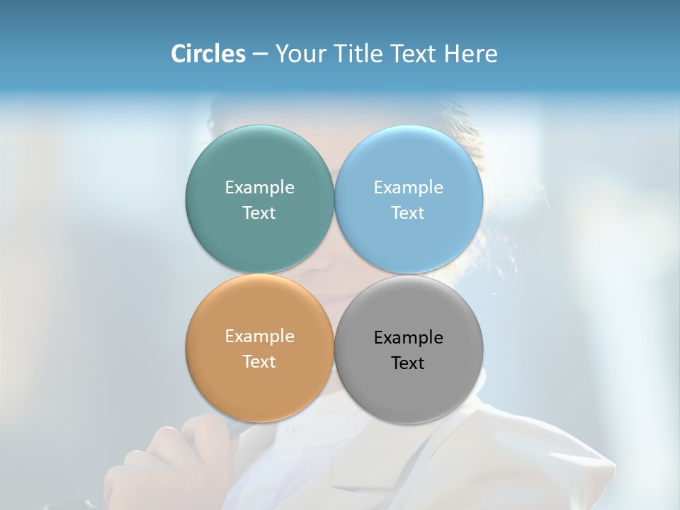 Bright Smiling Businesswoman PowerPoint Template