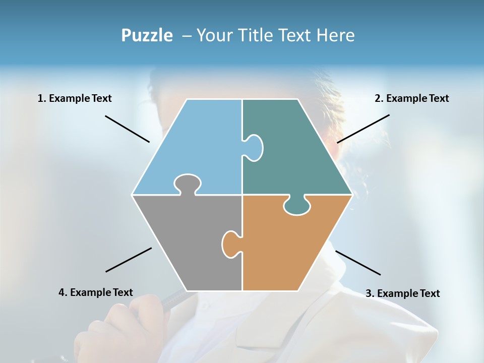 Bright Smiling Businesswoman PowerPoint Template