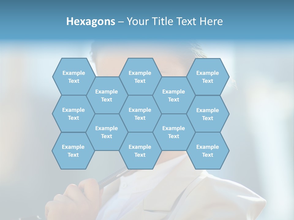 Bright Smiling Businesswoman PowerPoint Template