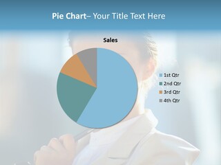 Bright Smiling Businesswoman PowerPoint Template