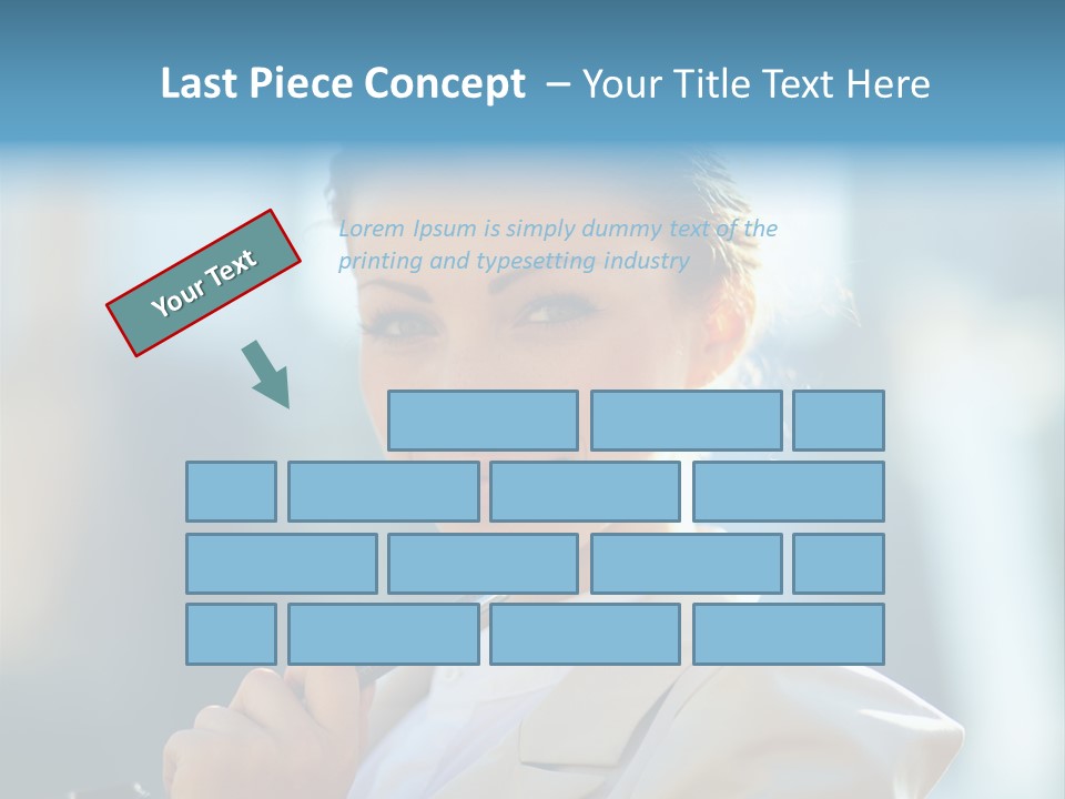 Bright Smiling Businesswoman PowerPoint Template