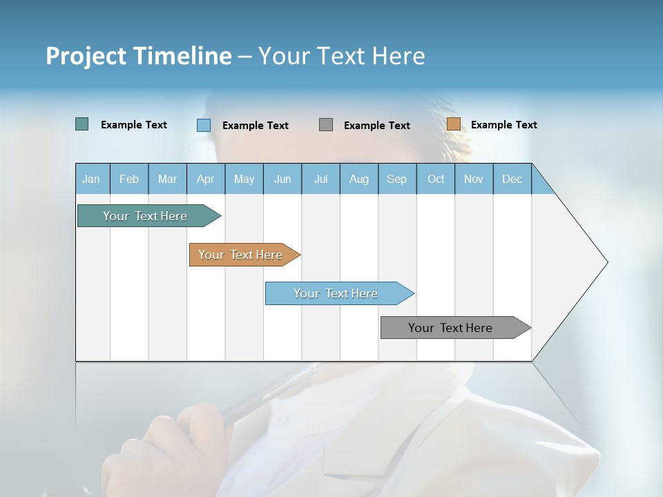 Bright Smiling Businesswoman PowerPoint Template
