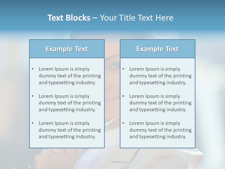 Bright Smiling Businesswoman PowerPoint Template