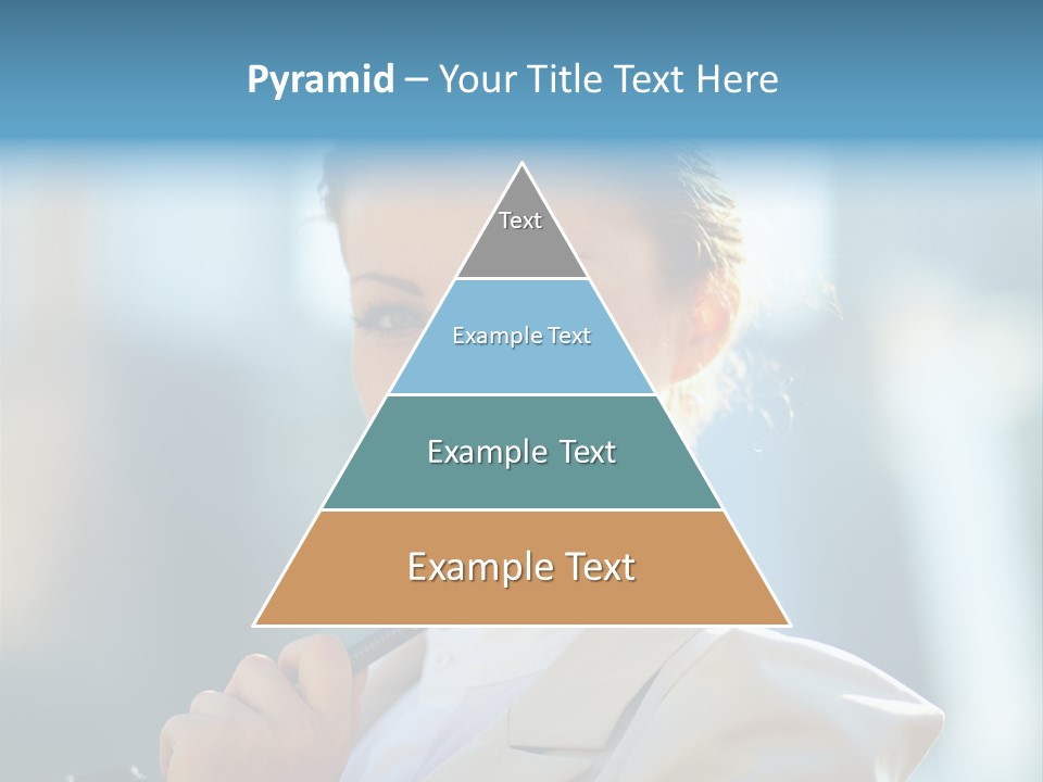 Bright Smiling Businesswoman PowerPoint Template