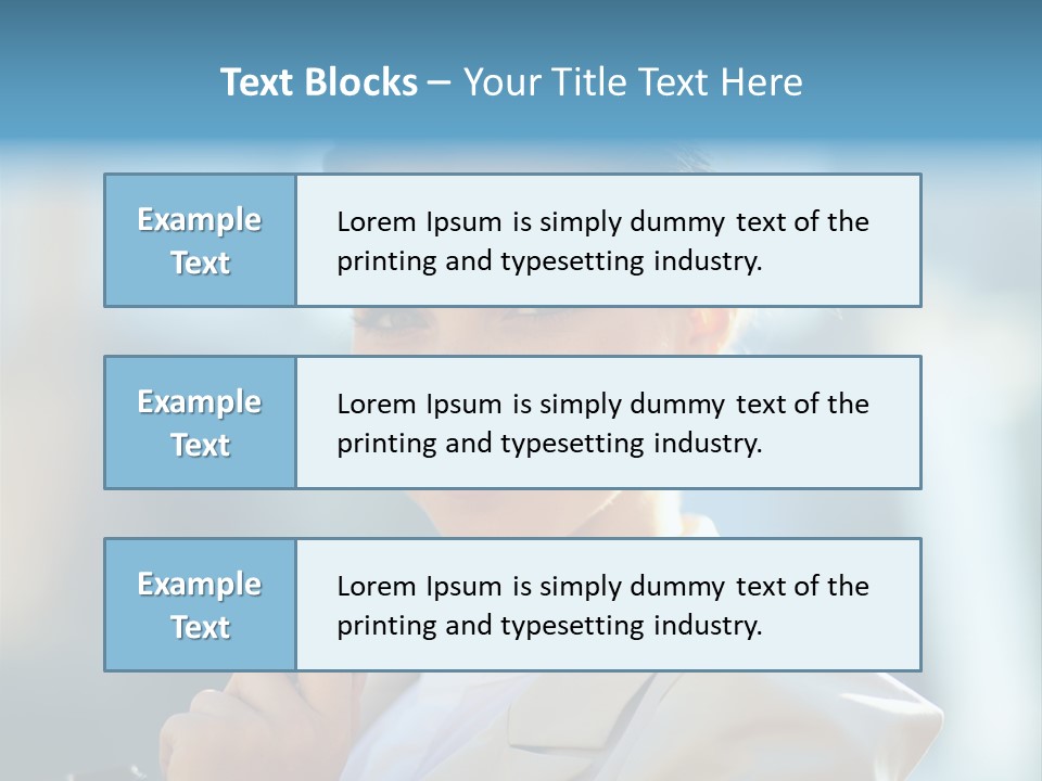 Bright Smiling Businesswoman PowerPoint Template