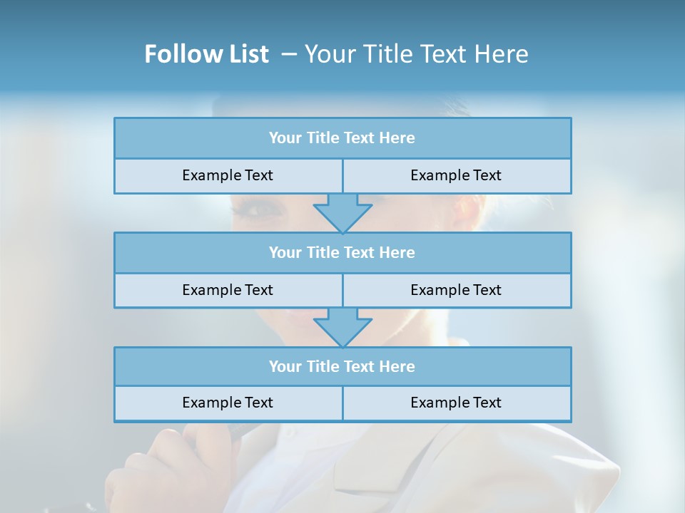 Bright Smiling Businesswoman PowerPoint Template
