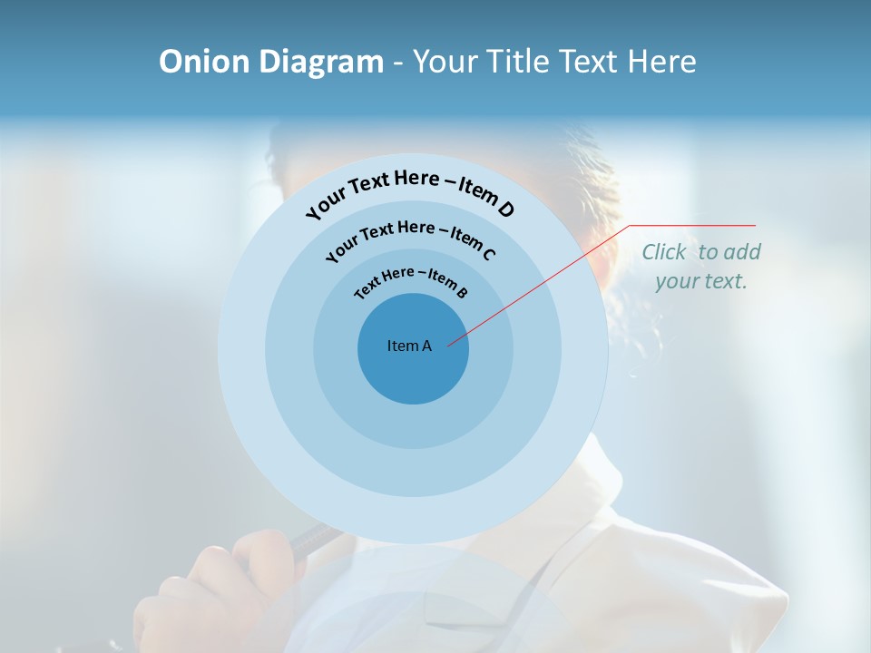 Bright Smiling Businesswoman PowerPoint Template