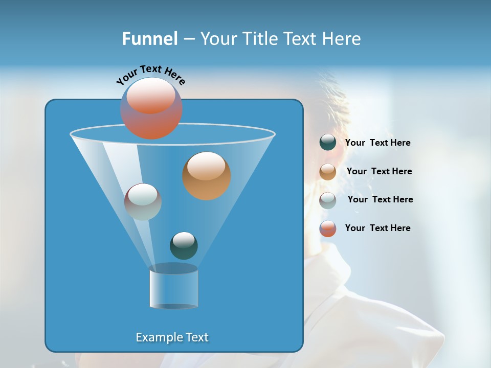 Bright Smiling Businesswoman PowerPoint Template