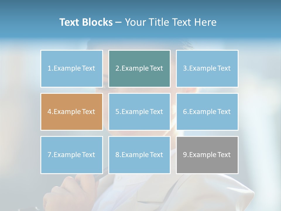 Bright Smiling Businesswoman PowerPoint Template