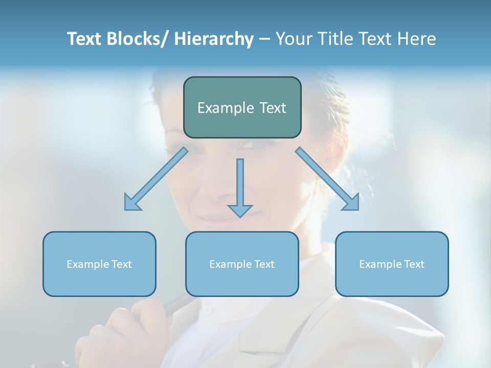 Bright Smiling Businesswoman PowerPoint Template