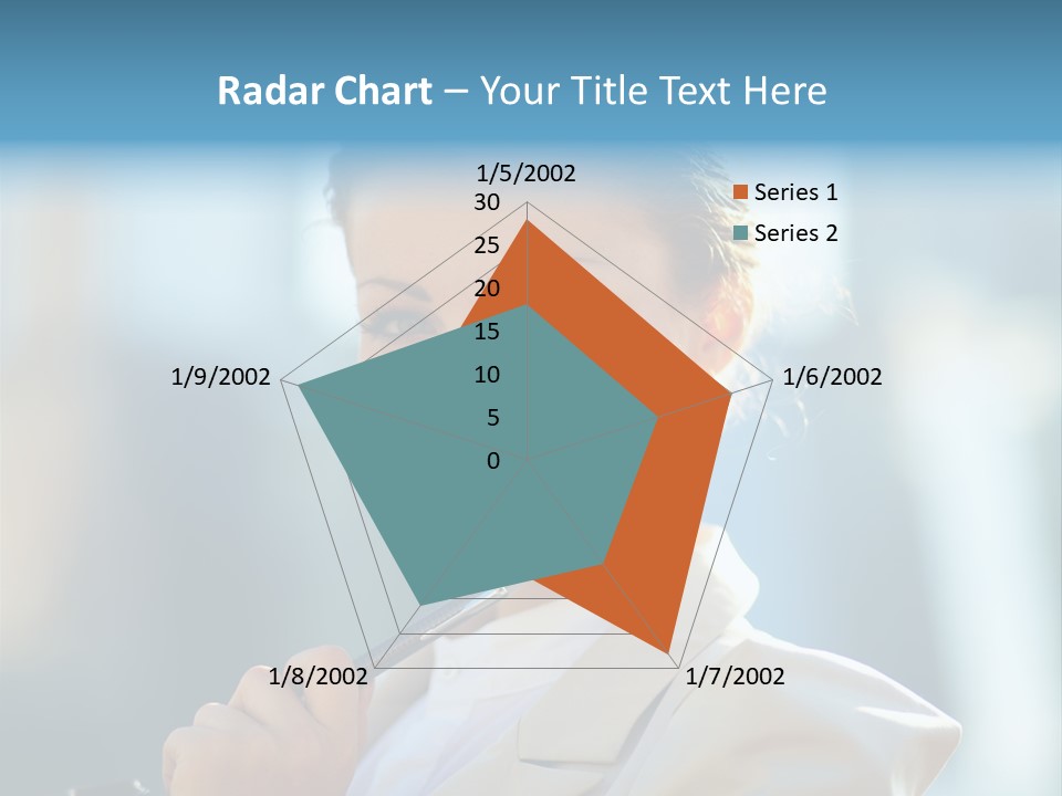 Bright Smiling Businesswoman PowerPoint Template