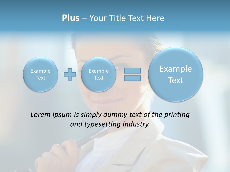 Bright Smiling Businesswoman PowerPoint Template