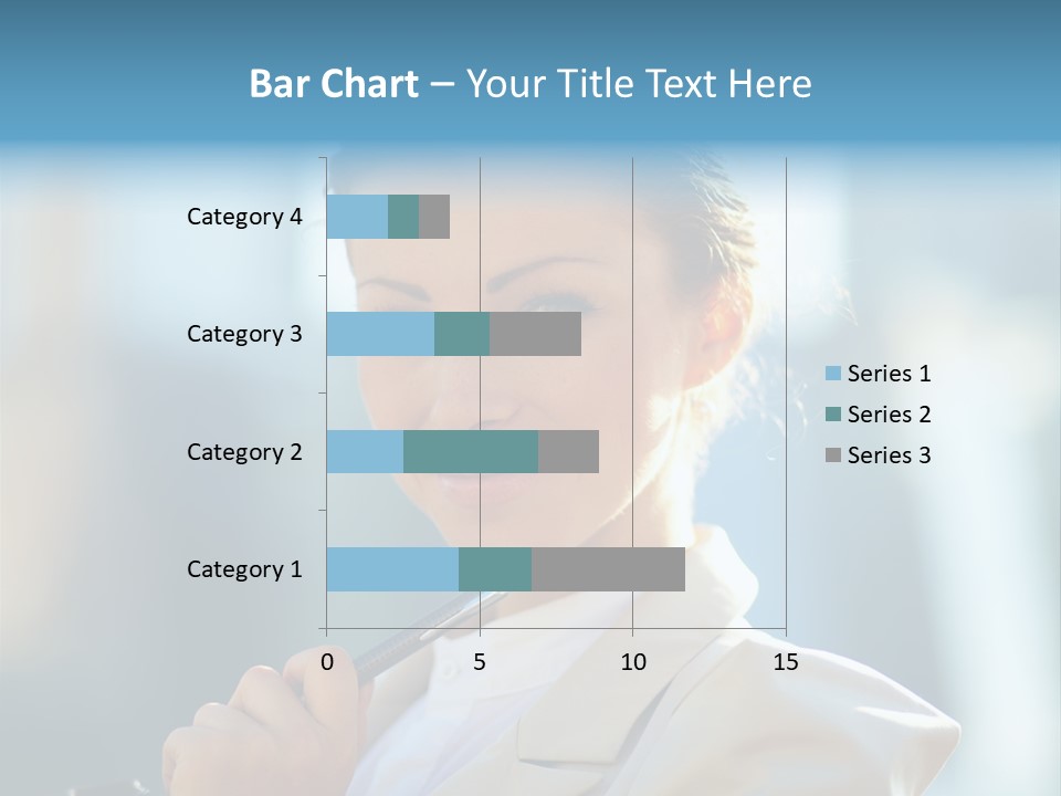 Bright Smiling Businesswoman PowerPoint Template
