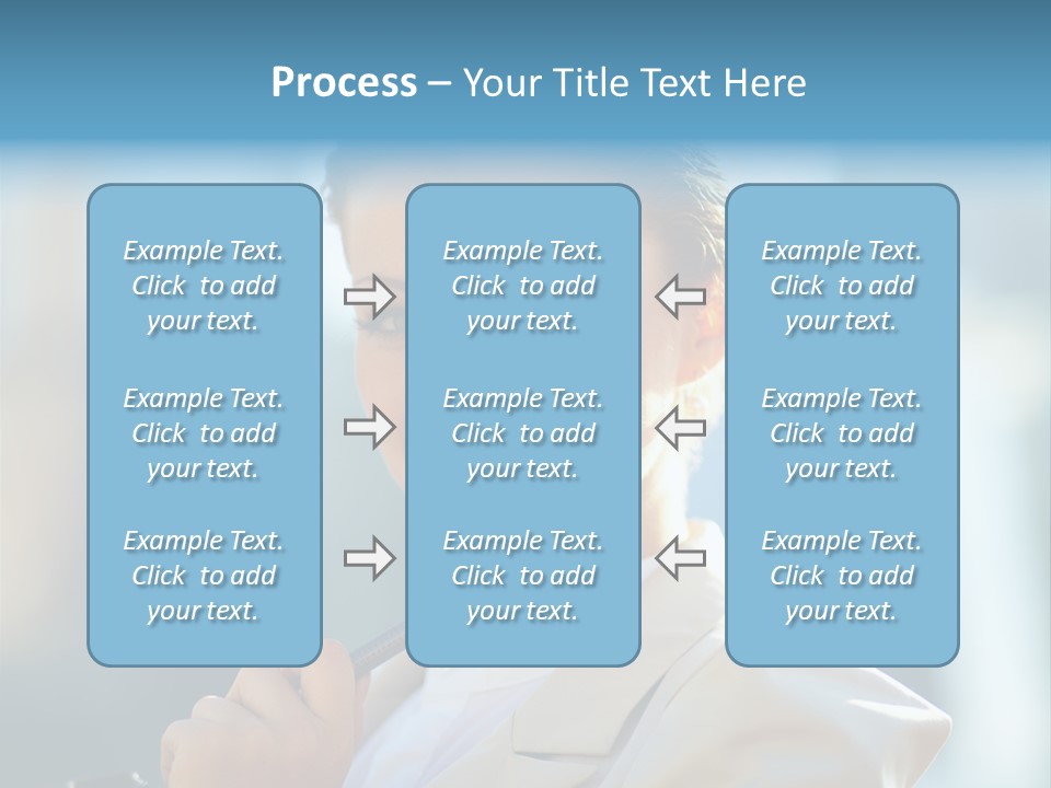 Bright Smiling Businesswoman PowerPoint Template