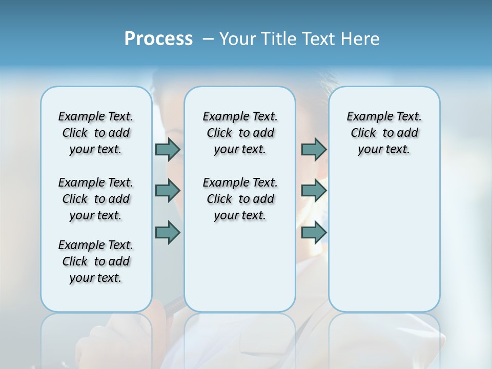 Bright Smiling Businesswoman PowerPoint Template