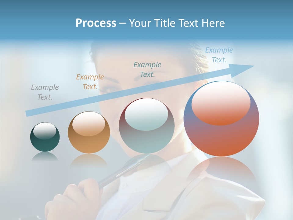 Bright Smiling Businesswoman PowerPoint Template