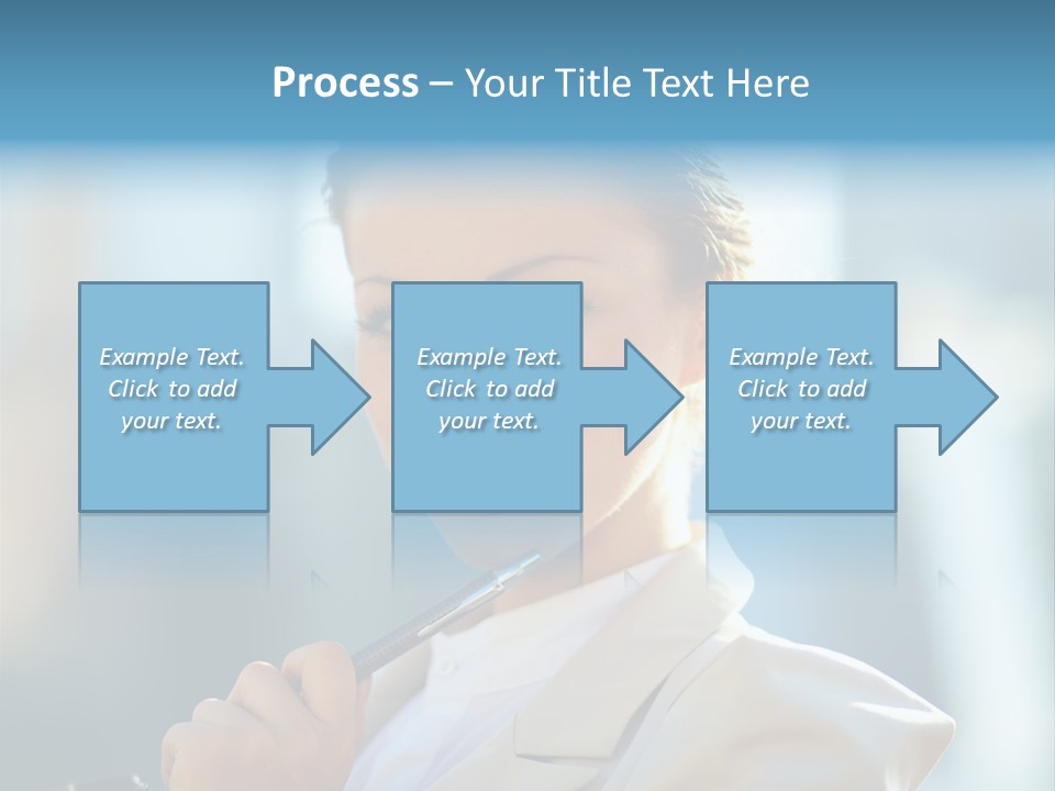 Bright Smiling Businesswoman PowerPoint Template