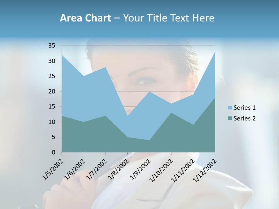 Bright Smiling Businesswoman PowerPoint Template