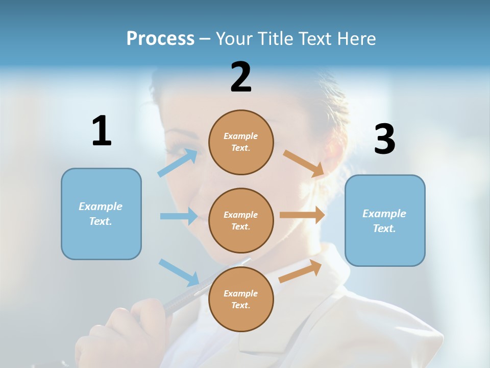 Bright Smiling Businesswoman PowerPoint Template