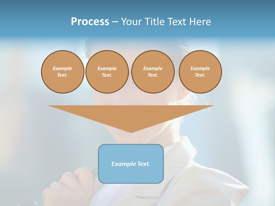 Bright Smiling Businesswoman PowerPoint Template