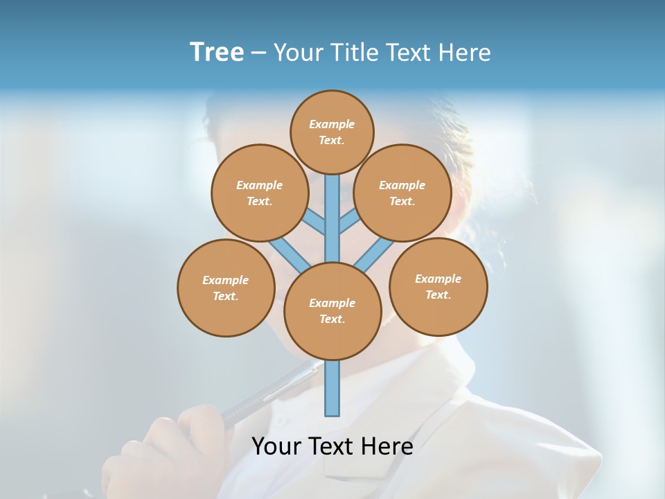 Bright Smiling Businesswoman PowerPoint Template