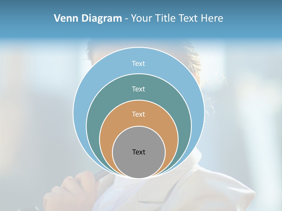 Bright Smiling Businesswoman PowerPoint Template