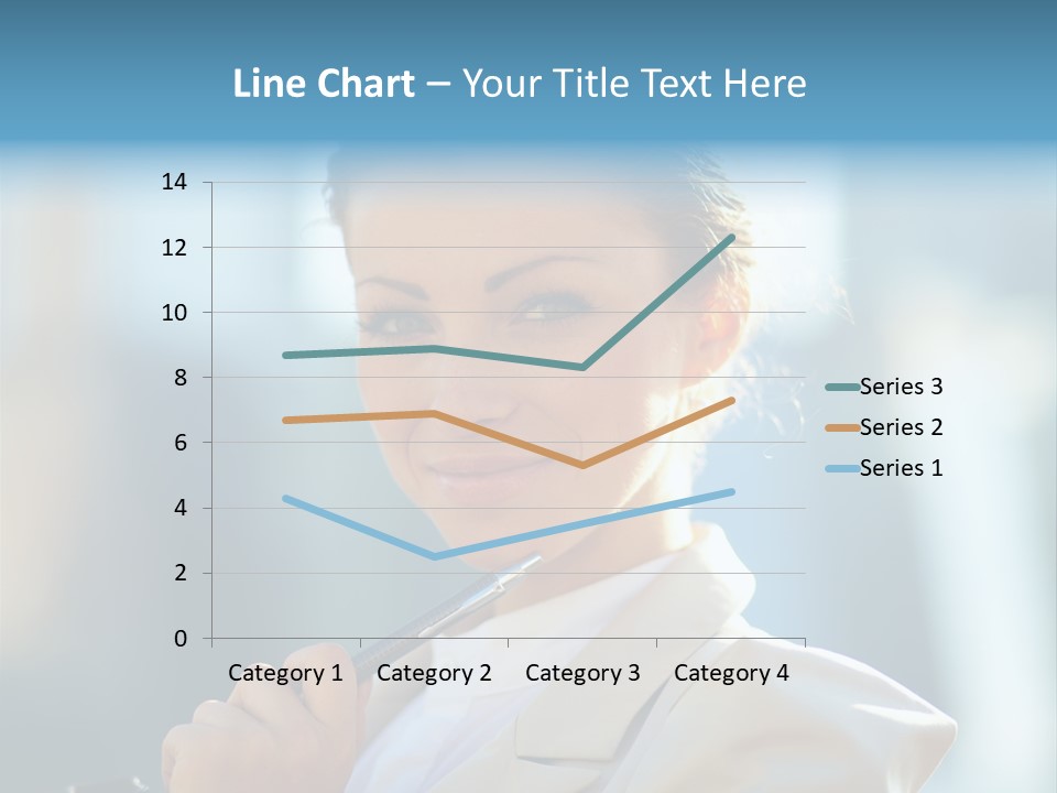 Bright Smiling Businesswoman PowerPoint Template