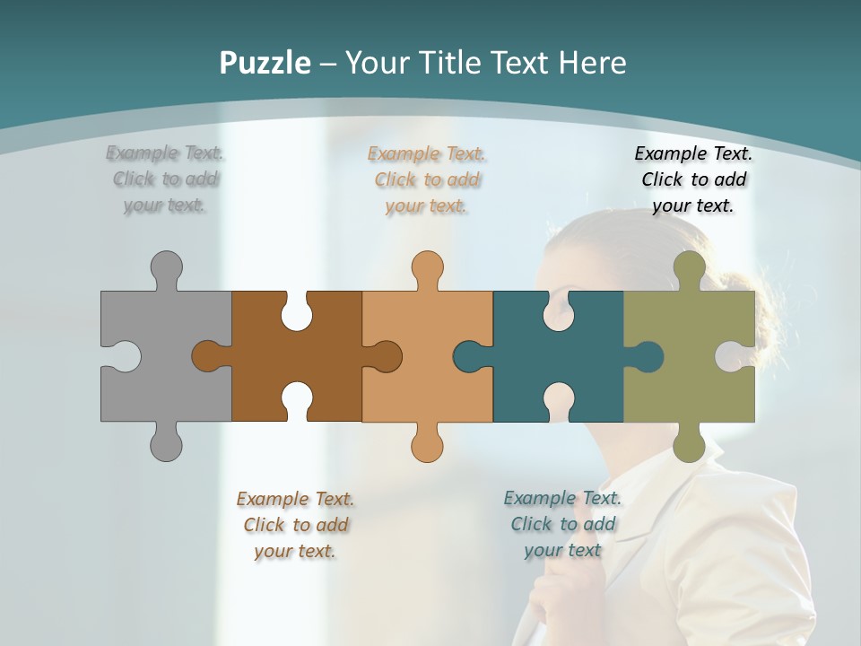 Smiling Caucasian Happiness PowerPoint Template