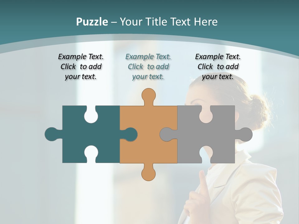 Smiling Caucasian Happiness PowerPoint Template