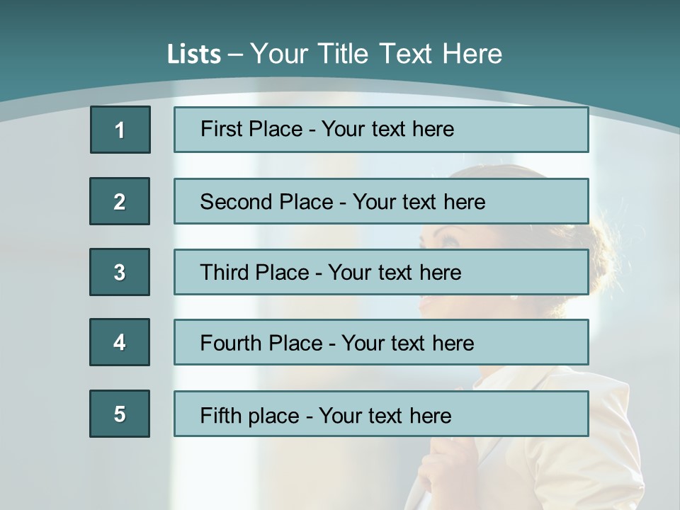 Smiling Caucasian Happiness PowerPoint Template