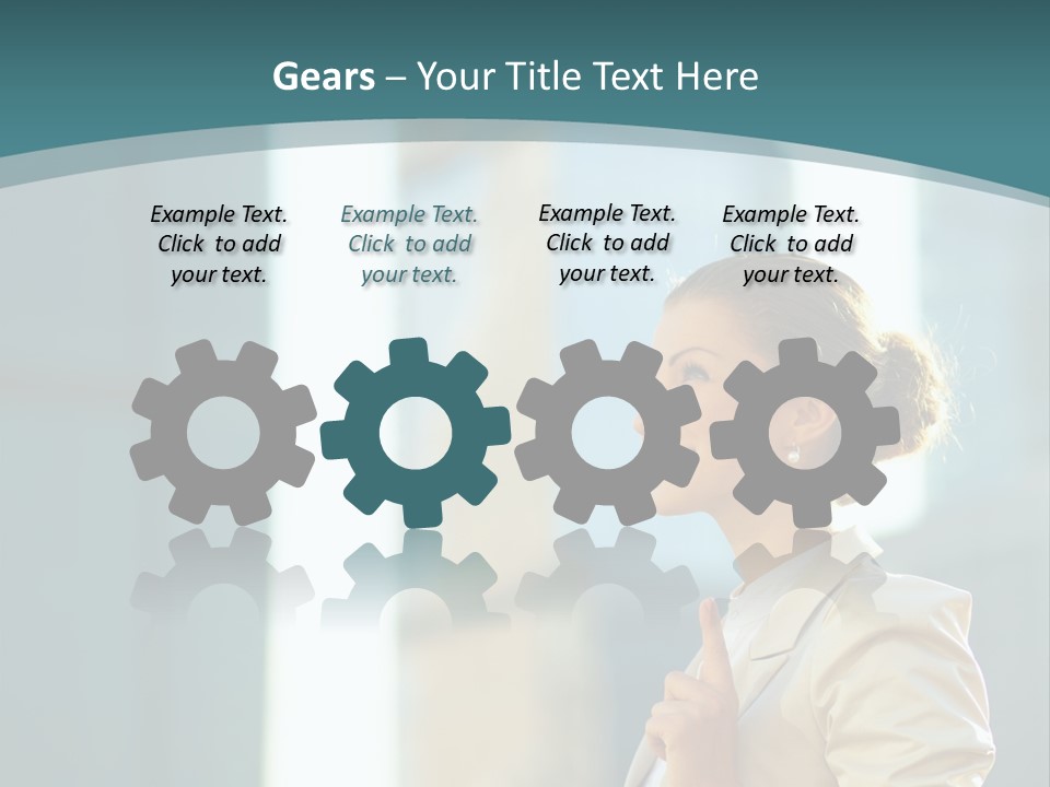 Smiling Caucasian Happiness PowerPoint Template