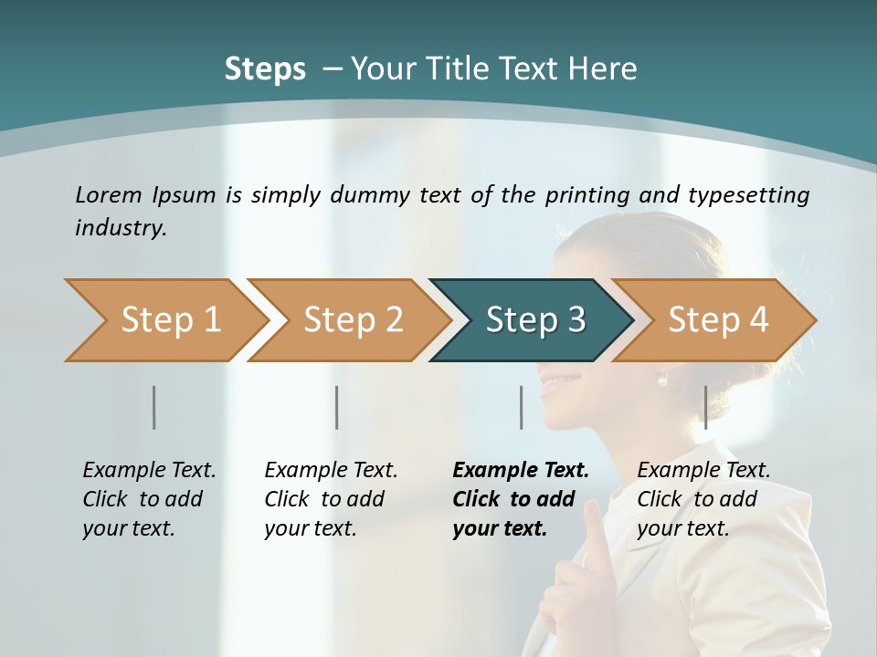 Smiling Caucasian Happiness PowerPoint Template