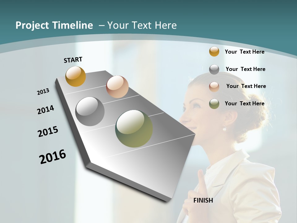 Smiling Caucasian Happiness PowerPoint Template
