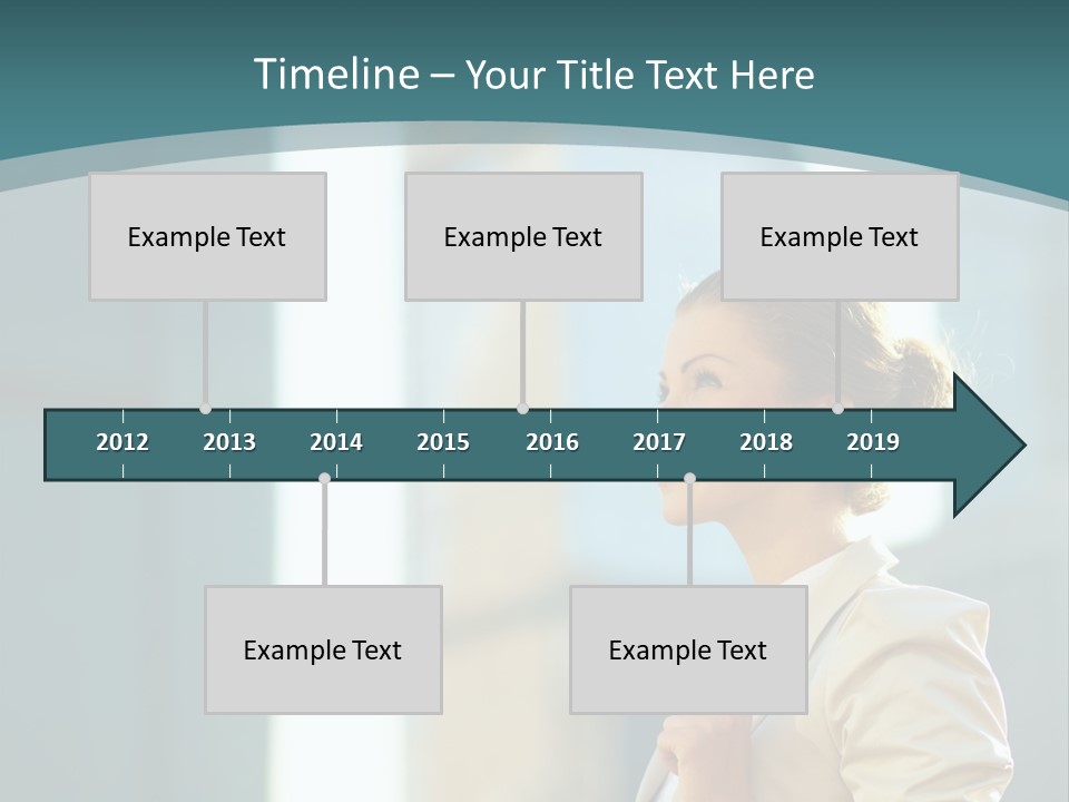 Smiling Caucasian Happiness PowerPoint Template