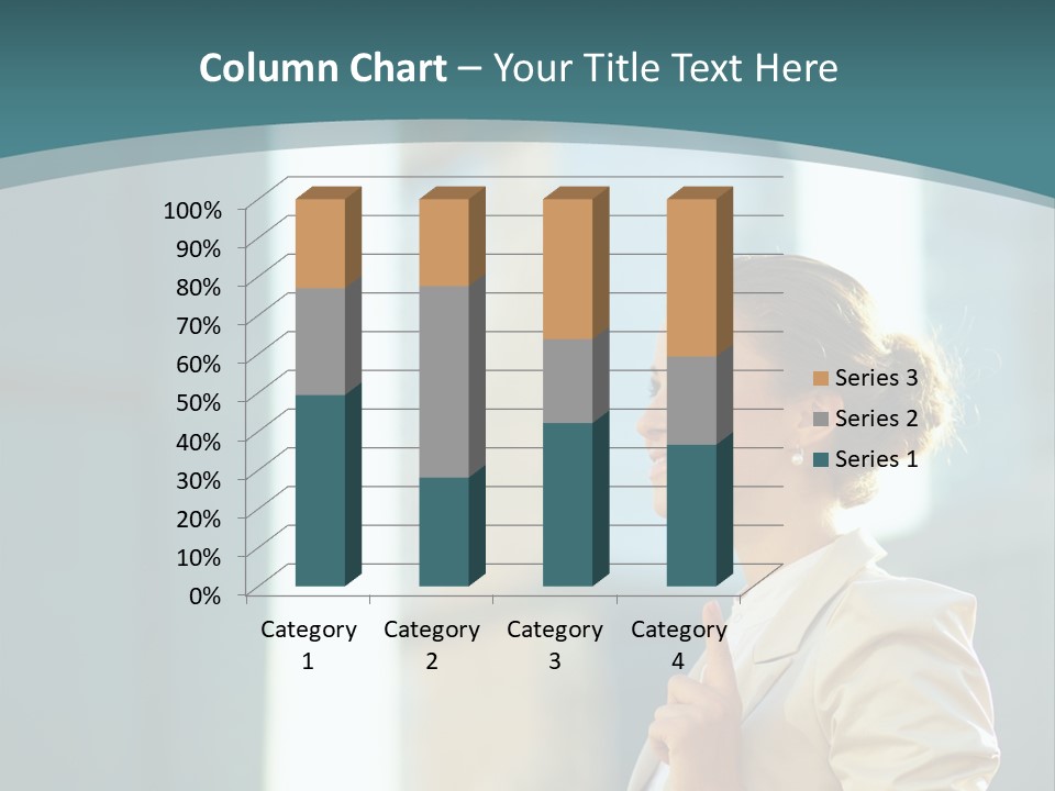 Smiling Caucasian Happiness PowerPoint Template