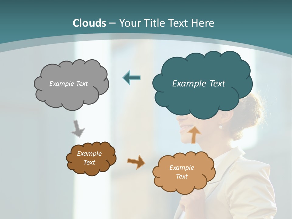 Smiling Caucasian Happiness PowerPoint Template
