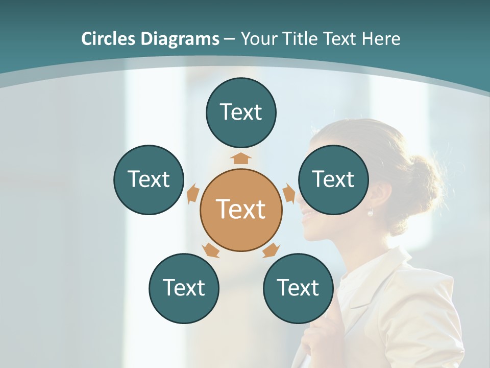 Smiling Caucasian Happiness PowerPoint Template
