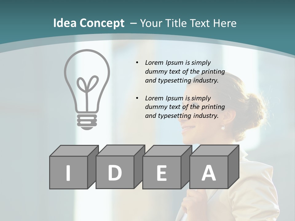 Smiling Caucasian Happiness PowerPoint Template