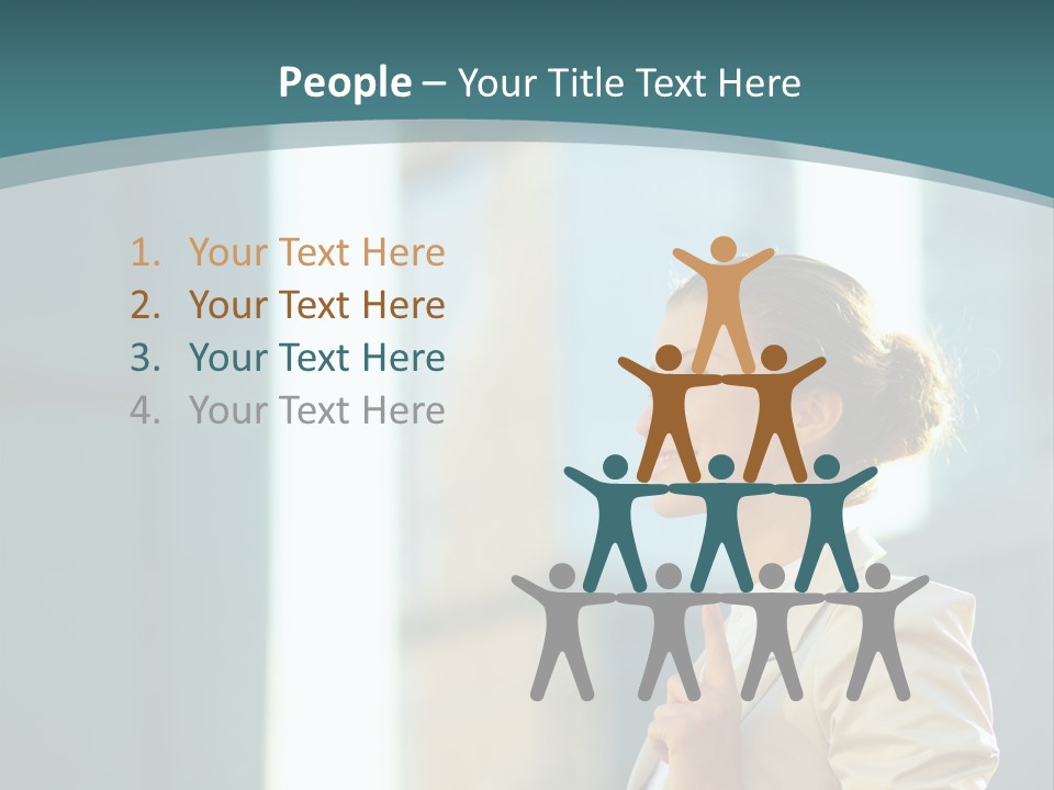 Smiling Caucasian Happiness PowerPoint Template