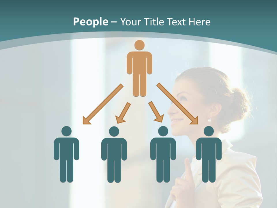 Smiling Caucasian Happiness PowerPoint Template