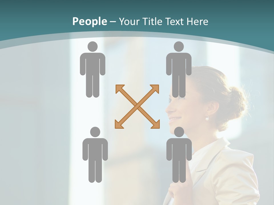 Smiling Caucasian Happiness PowerPoint Template