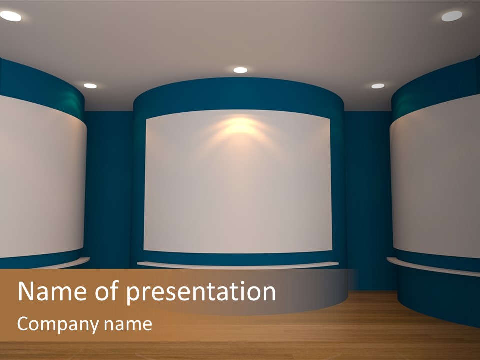 Perspective Picture Frame PowerPoint Template